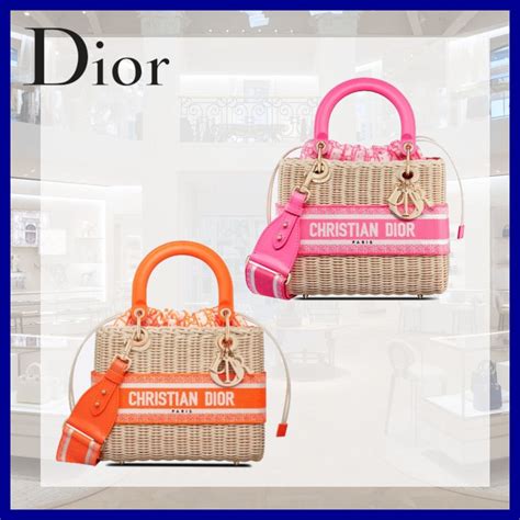 christian dior straw bags.